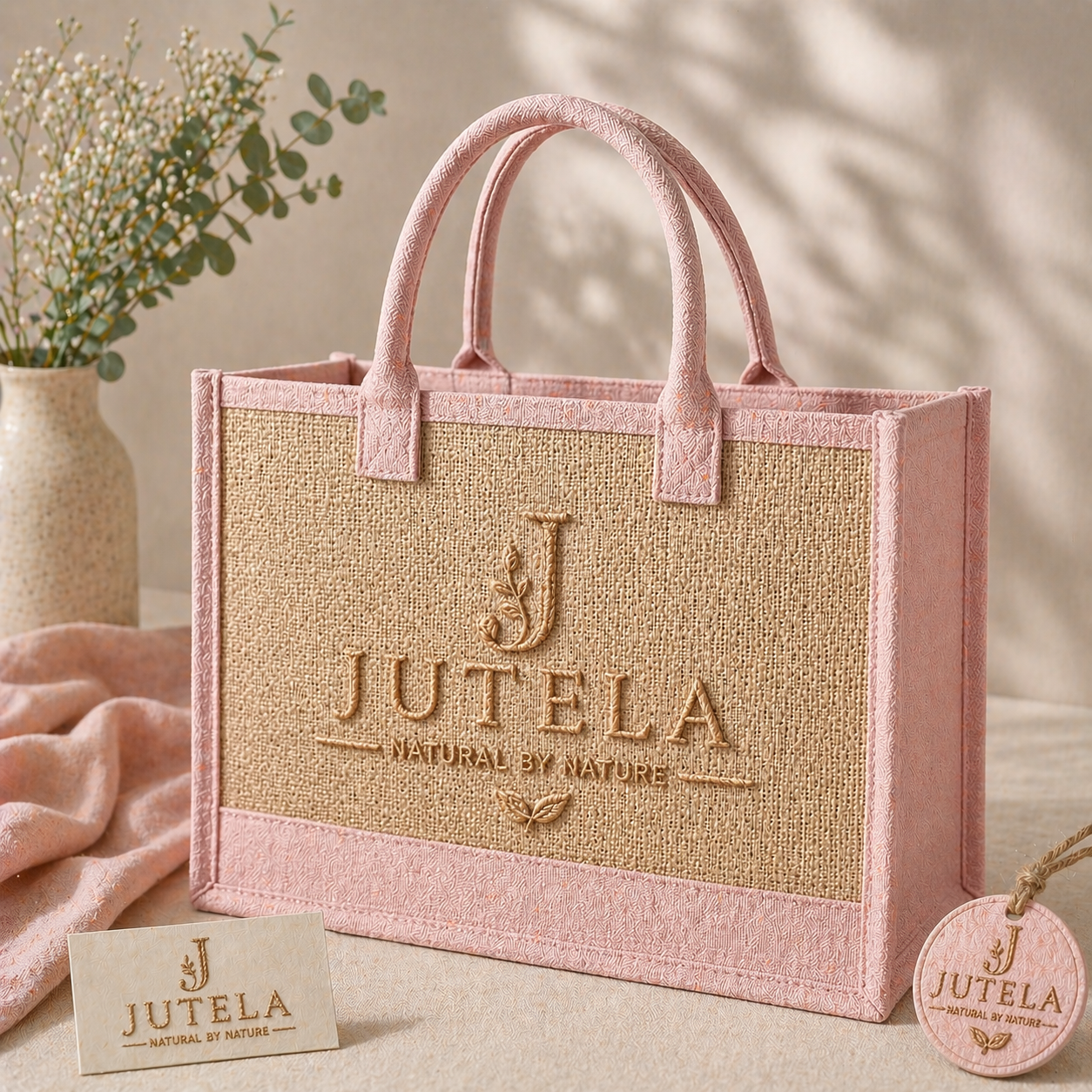 JUTELA Signature Personalized Tote Bag Set (Pack of 3)