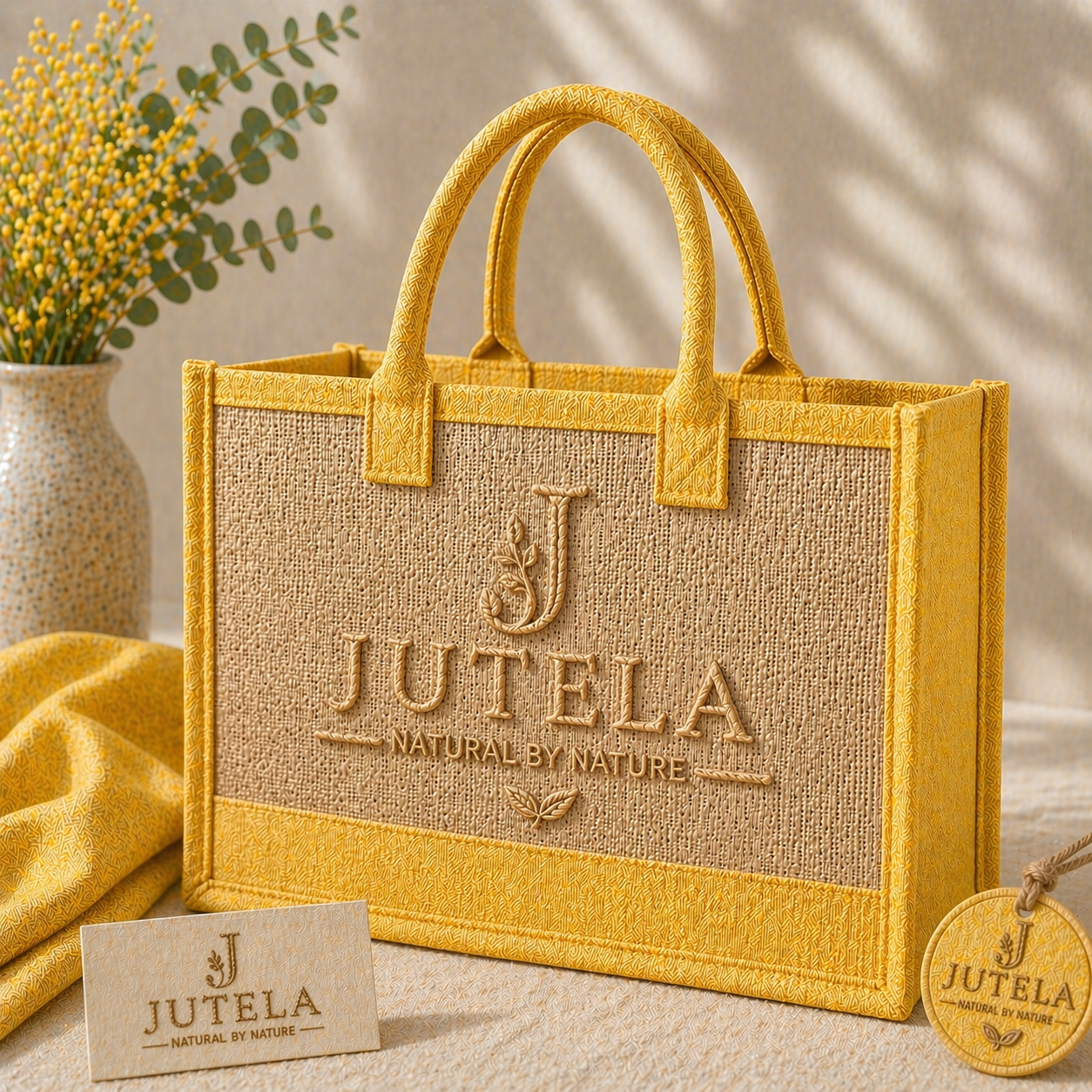 JUTELA Signature Personalized Tote Bag Set (Pack of 3)