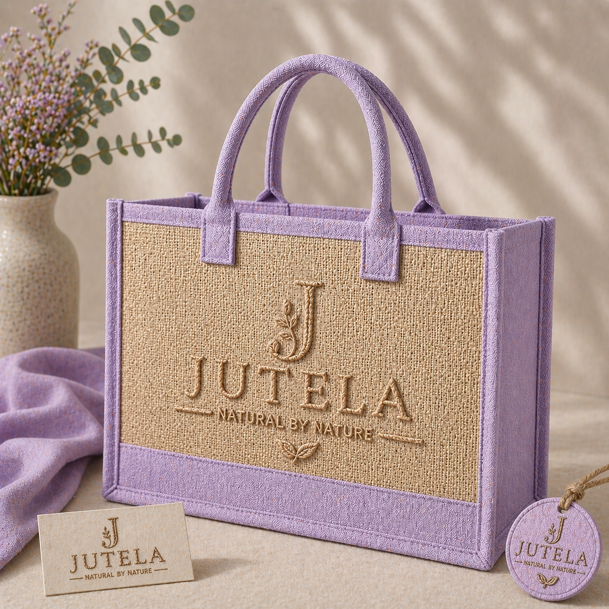 JUTELA Signature Personalized Tote Bag Set (Pack of 3)