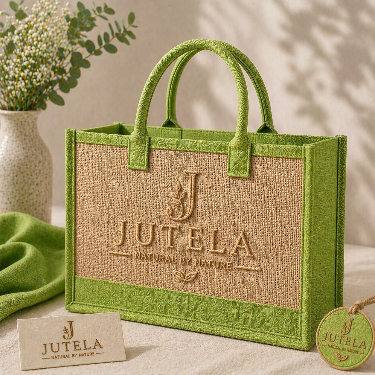 JUTELA Signature Personalized Tote Bag Set (Pack of 3)